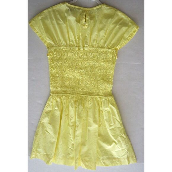 Lusana x Anthropologie SS23 Women's Sz L US 8 Lemon Yellow Demi Mini Dress - Picture 11 of 11